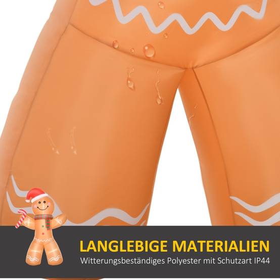 ComfortXL - Bonhomme pain d'épice géant 240 cm gonflable lumineux pour Noël extérieur – ComfortXL Outdoor Living - Image 5