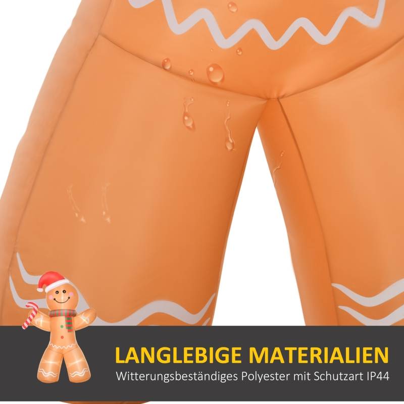 ComfortXL - Bonhomme pain d'épice géant 240 cm gonflable lumineux pour Noël extérieur – ComfortXL Outdoor Living - Image 5