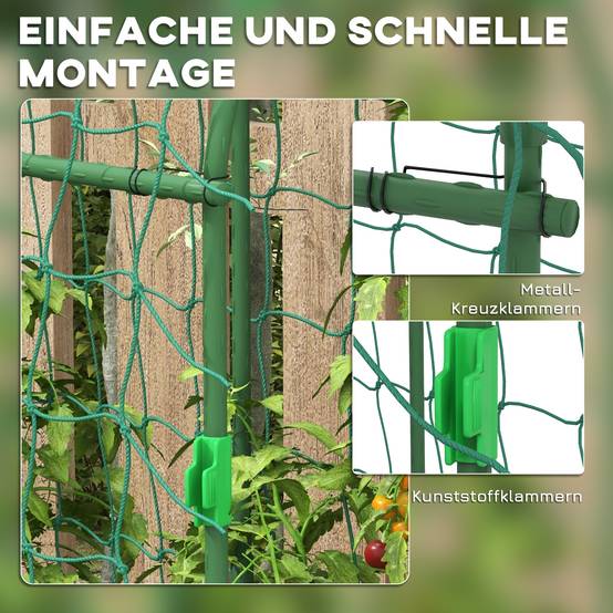 Treillage pour plantes grimpantes en acier vert 43 x 182 x 183 cm - PANGIVO - Image 5