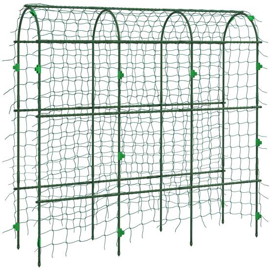 Treillage pour plantes grimpantes en acier vert 43 x 182 x 183 cm - PANGIVO - Image 1