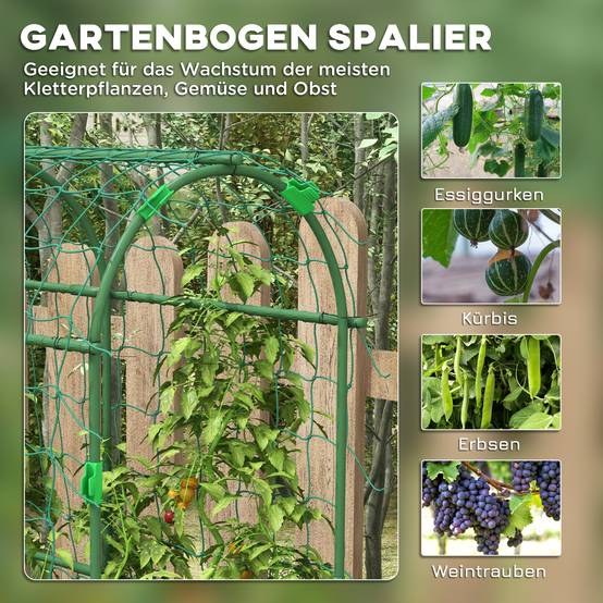 Treillage pour plantes grimpantes en acier vert 43 x 182 x 183 cm - PANGIVO - Image 4