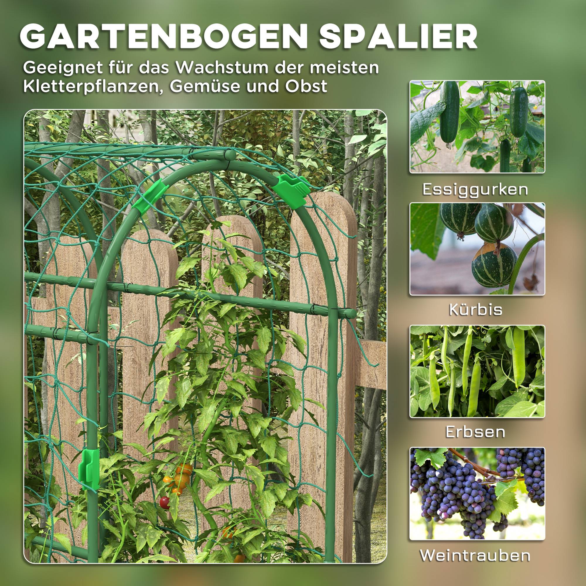Treillage pour plantes grimpantes en acier vert 43 x 182 x 183 cm - PANGIVO - Image 4