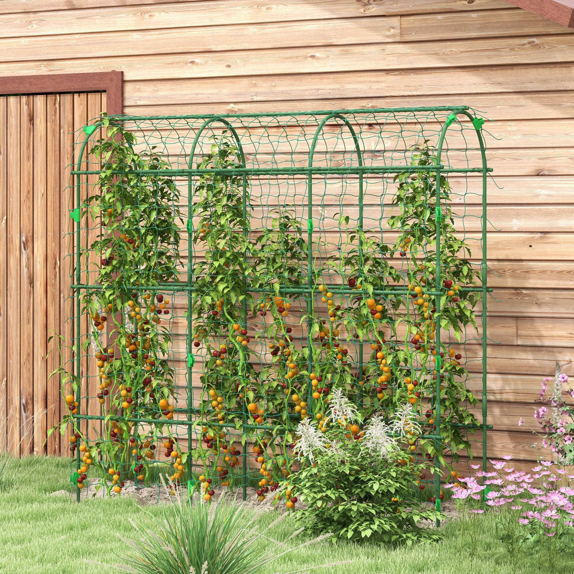 Treillage pour plantes grimpantes en acier vert 43 x 182 x 183 cm - PANGIVO - Image 2