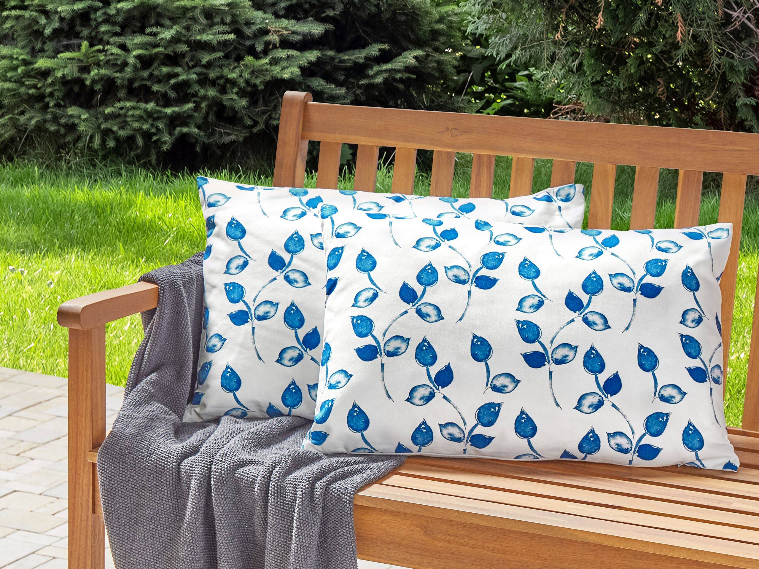 Beliani - Coussin d'extérieur Polyester Blanc TORBORA - Beliani - Imagen 1