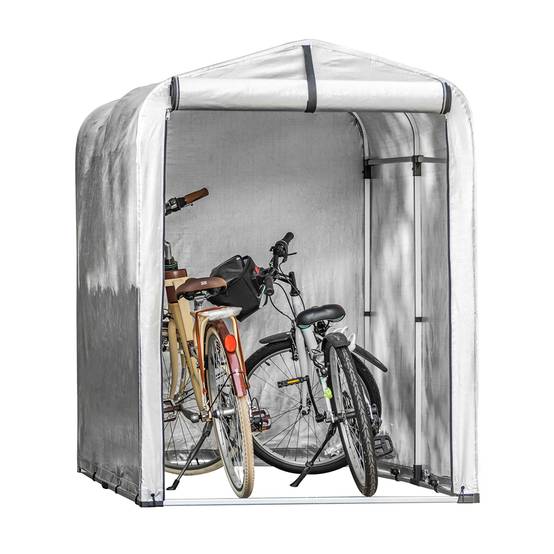 Abri de Jardin Abri de Vélo Argent L.176 x l.120 x H.163 cm SoBuy - Image 1