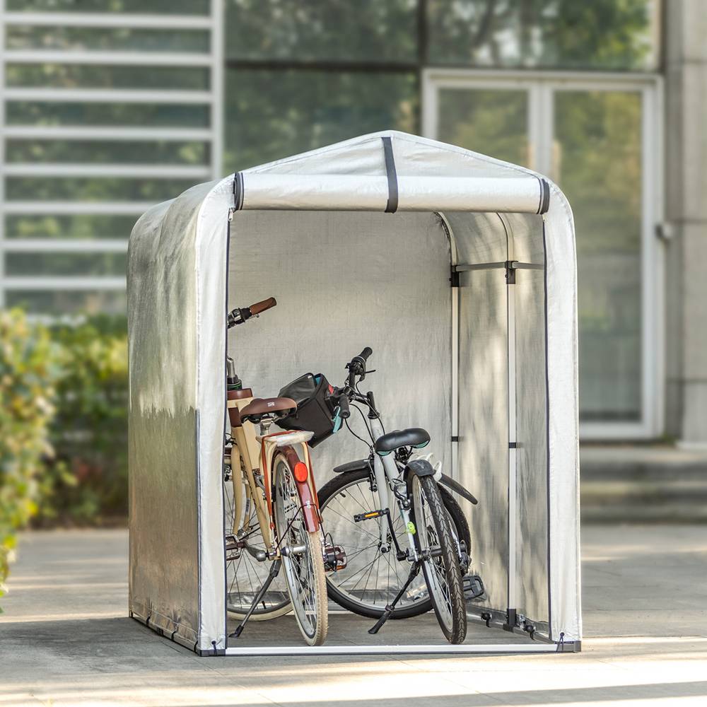 Abri de Jardin Abri de Vélo Argent L.176 x l.120 x H.163 cm SoBuy - Imagen 2