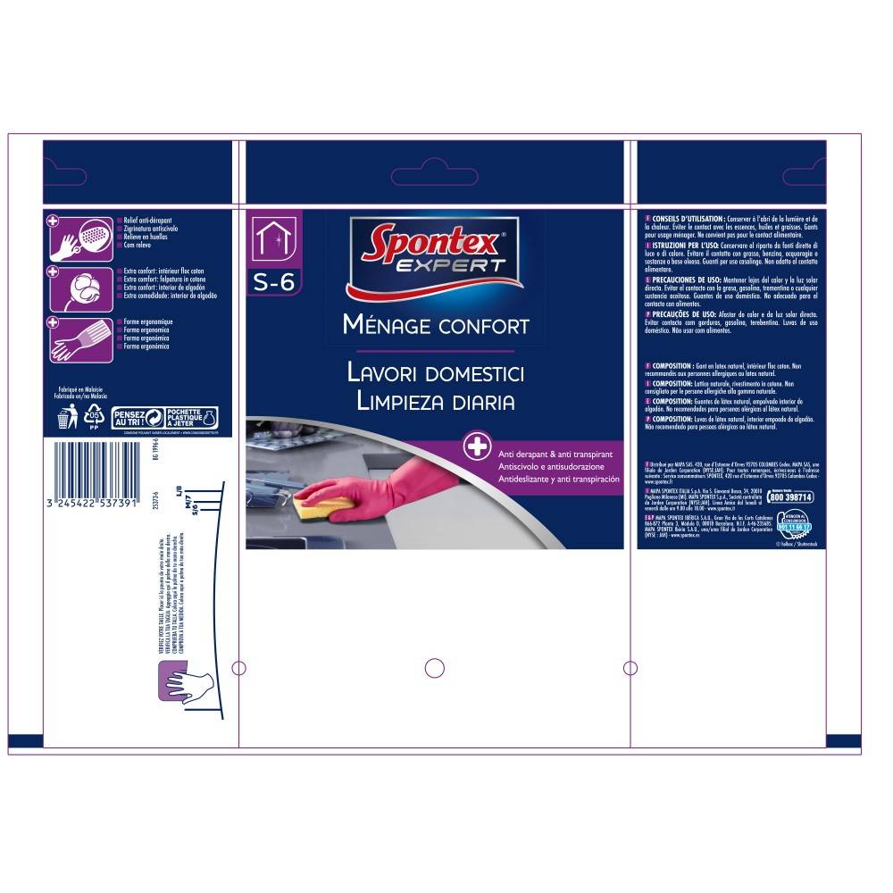 Spontex Expert - Gants nettoyage quotidien SPONTEX EXPERT, taille S - Image 2