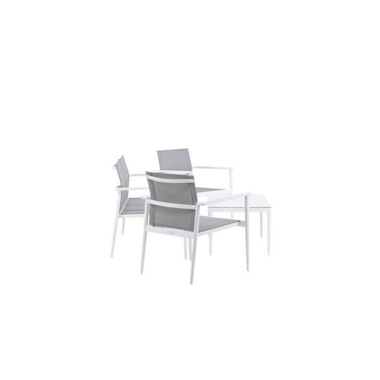 Salon de Jardin "Break" 105cm Blanc - Image 4