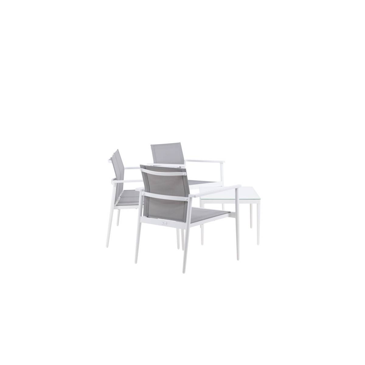 Salon de Jardin "Break" 105cm Blanc - Image 4