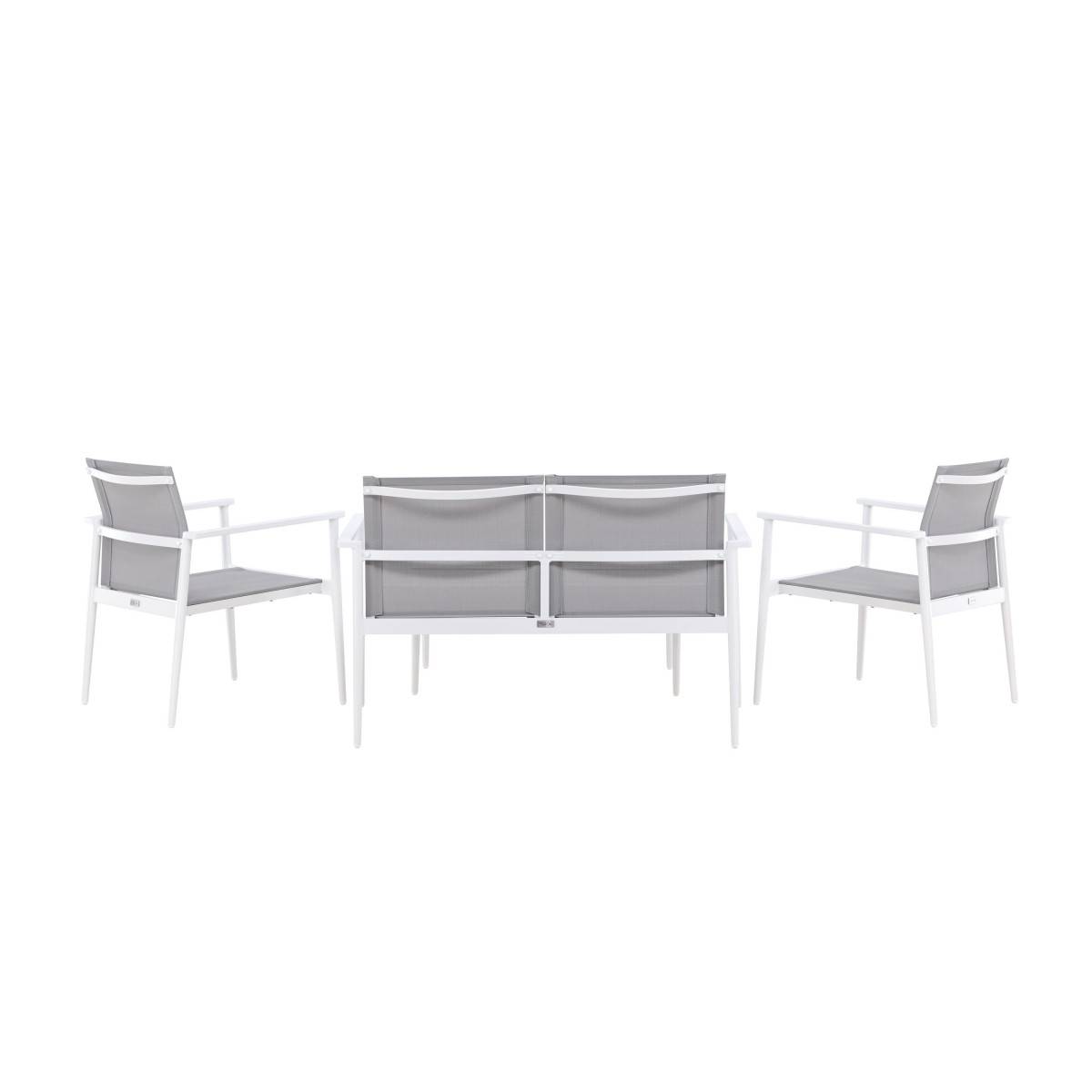 Salon de Jardin "Break" 105cm Blanc - Image 6