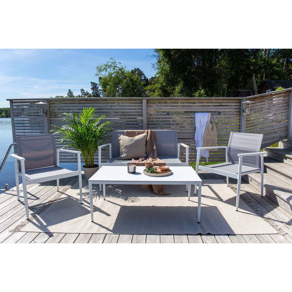 Salon de Jardin "Break" 105cm Blanc - Image 10