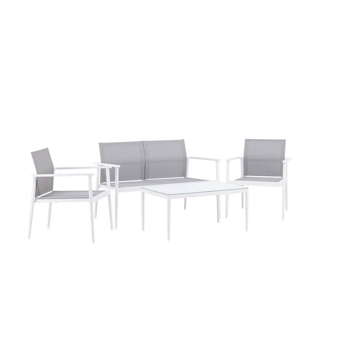 Salon de Jardin "Break" 105cm Blanc - Image 2