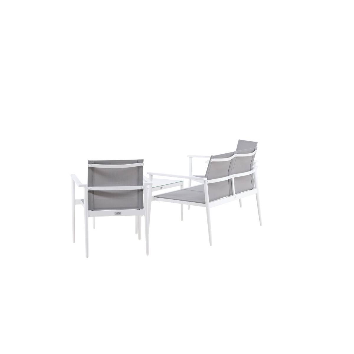 Salon de Jardin "Break" 105cm Blanc - Image 5