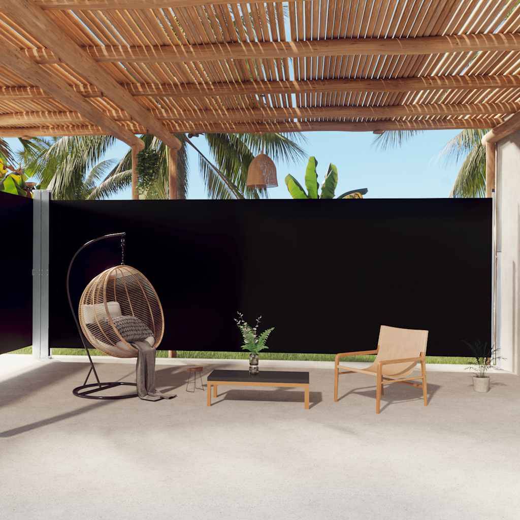 Store banne | Auvent latéral rétractable Noir 220x1000 cm Maison Chic - Image 2