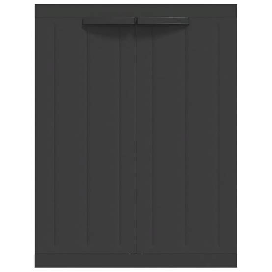Armoire de jardin - Armoire de rangement d'extérieur noir 65x37x85 cm PP rj54 - Image 4
