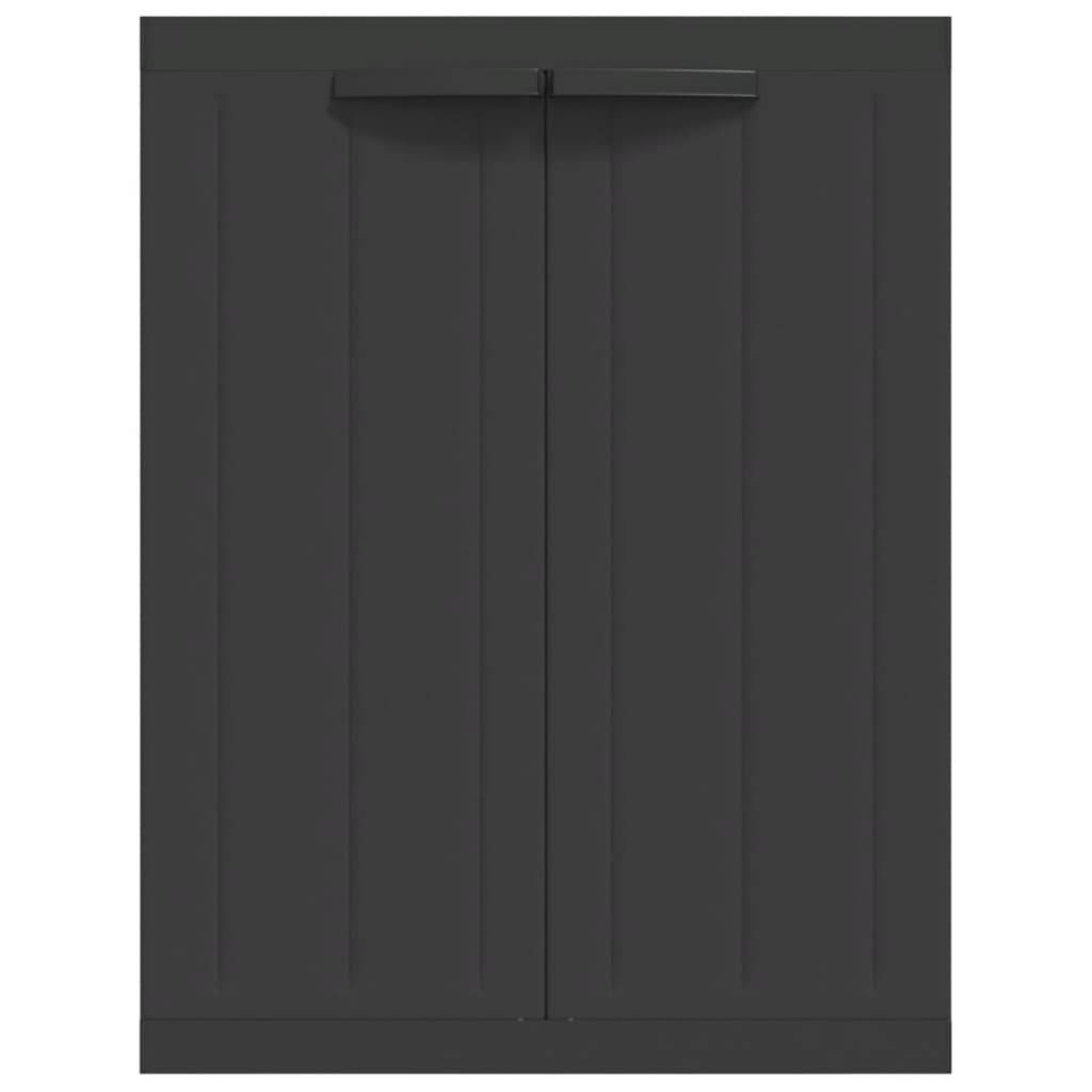 Armoire de jardin - Armoire de rangement d'extérieur noir 65x37x85 cm PP rj54 - Image 4