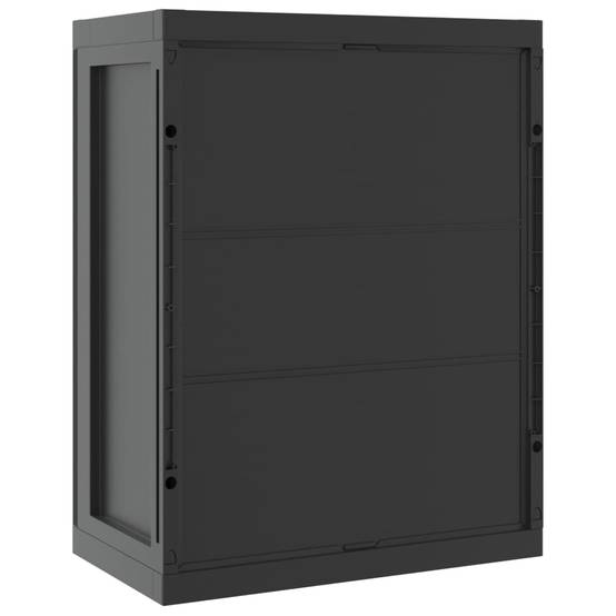 Armoire de jardin - Armoire de rangement d'extérieur noir 65x37x85 cm PP rj54 - Image 6