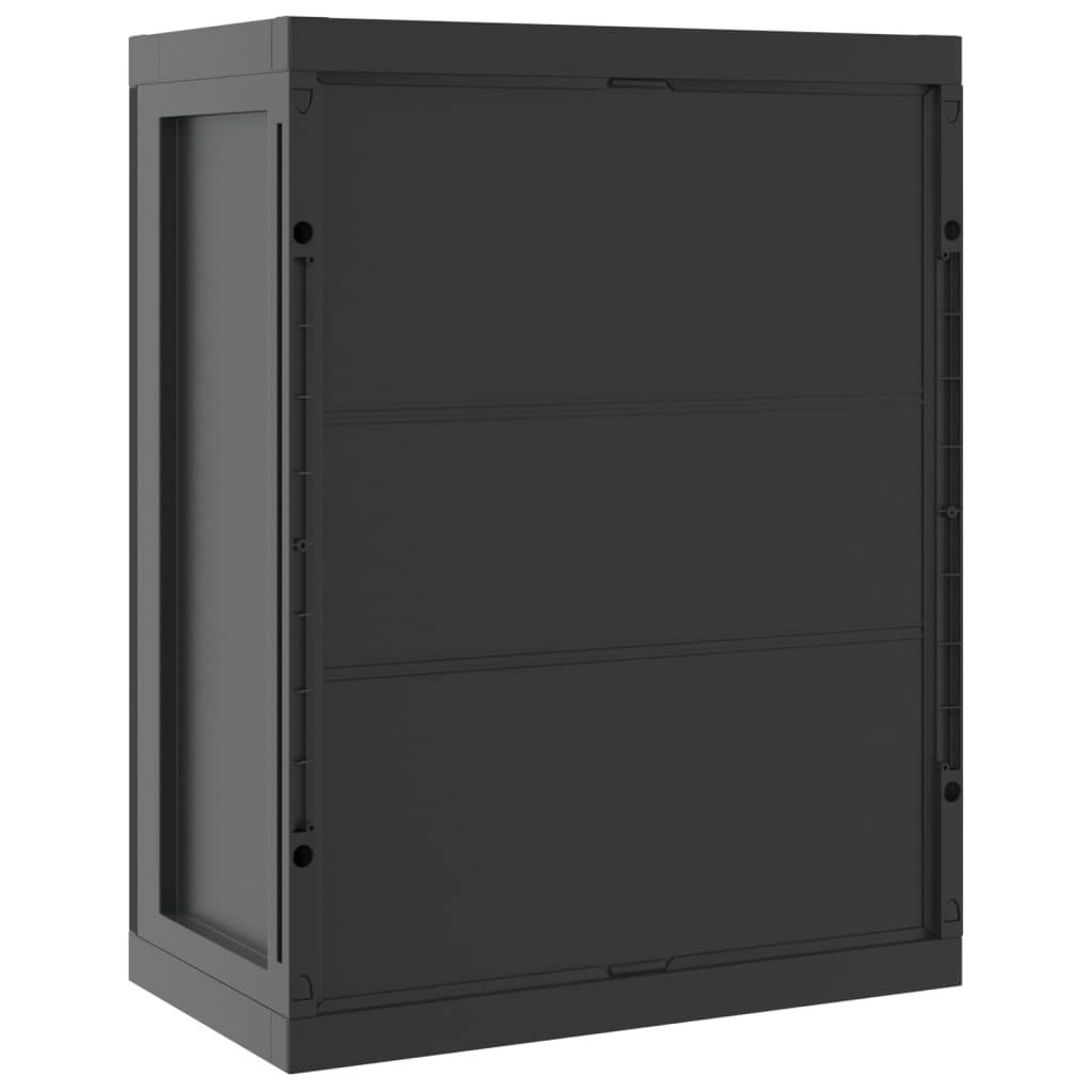 Armoire de jardin - Armoire de rangement d'extérieur noir 65x37x85 cm PP rj54 - Image 6