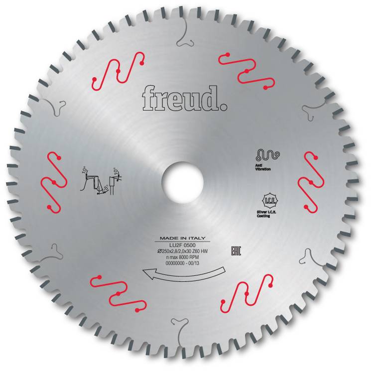 Lame pour panneaux en bois, composites et plastiques FREUD - Ø216 2,8/2 AL30 Z60 BA - F03FS04972 -LU2F 0300 - Image 1