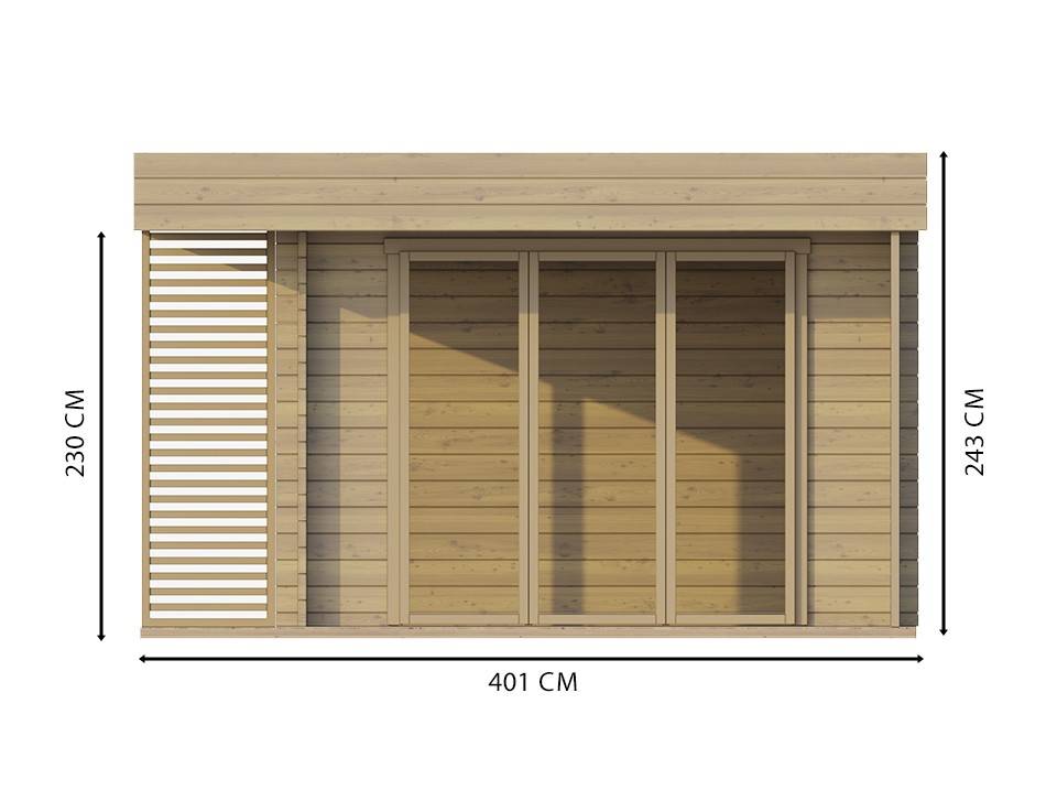 Direct Abris - Chalet de Jardin LUMIO 12m2 - Finitions de Qualité Supérieur - Bois de Epicea - Porte Double - Serrure a Cylindre - Double Vitrage - Imagen 7