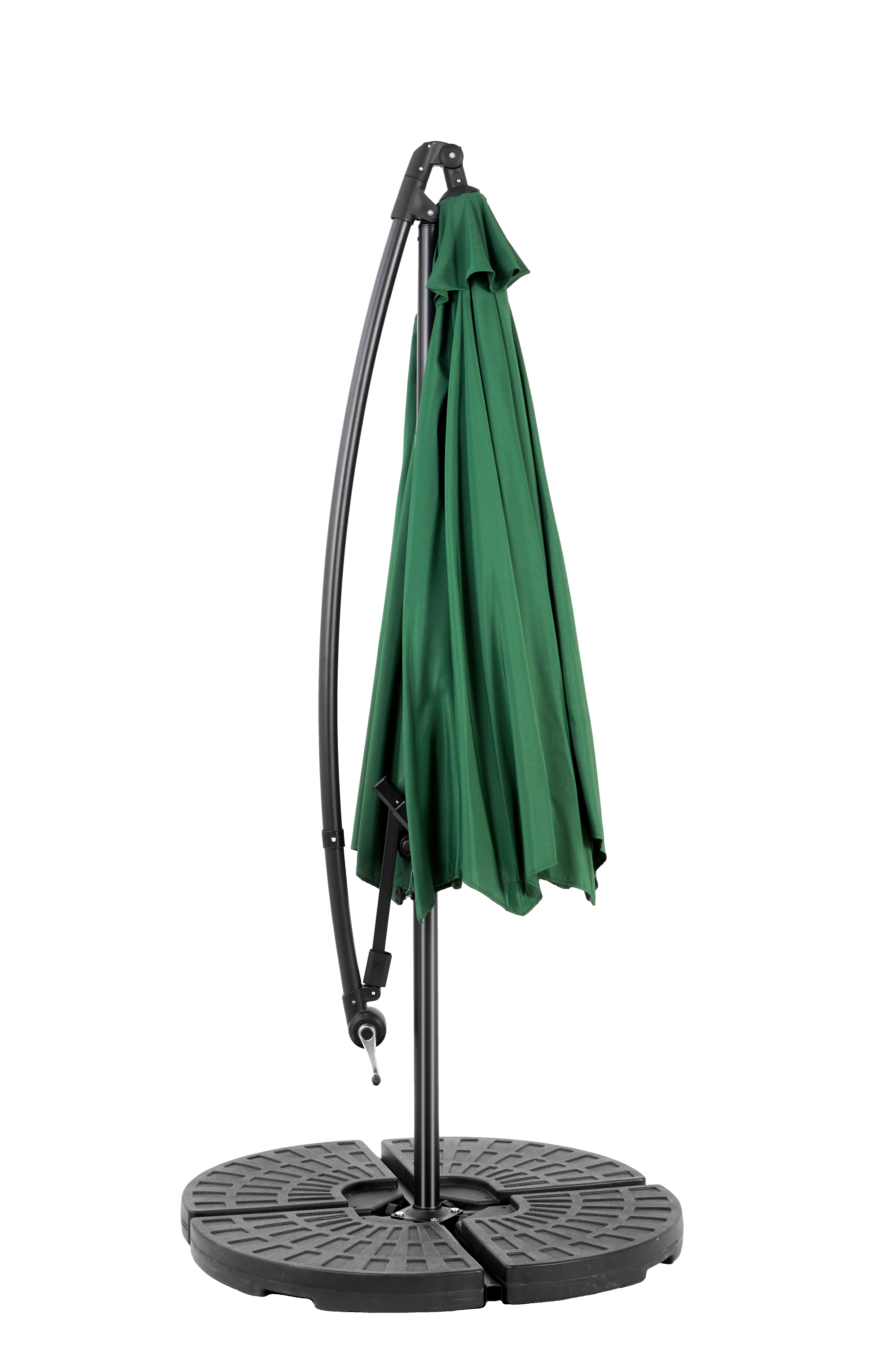 PANGIVO - Parasol extérieur rectangulaire double face, acier, vert foncé, 14.8 x 9.4 x 10.5 cm - PANGIVO - Image 6