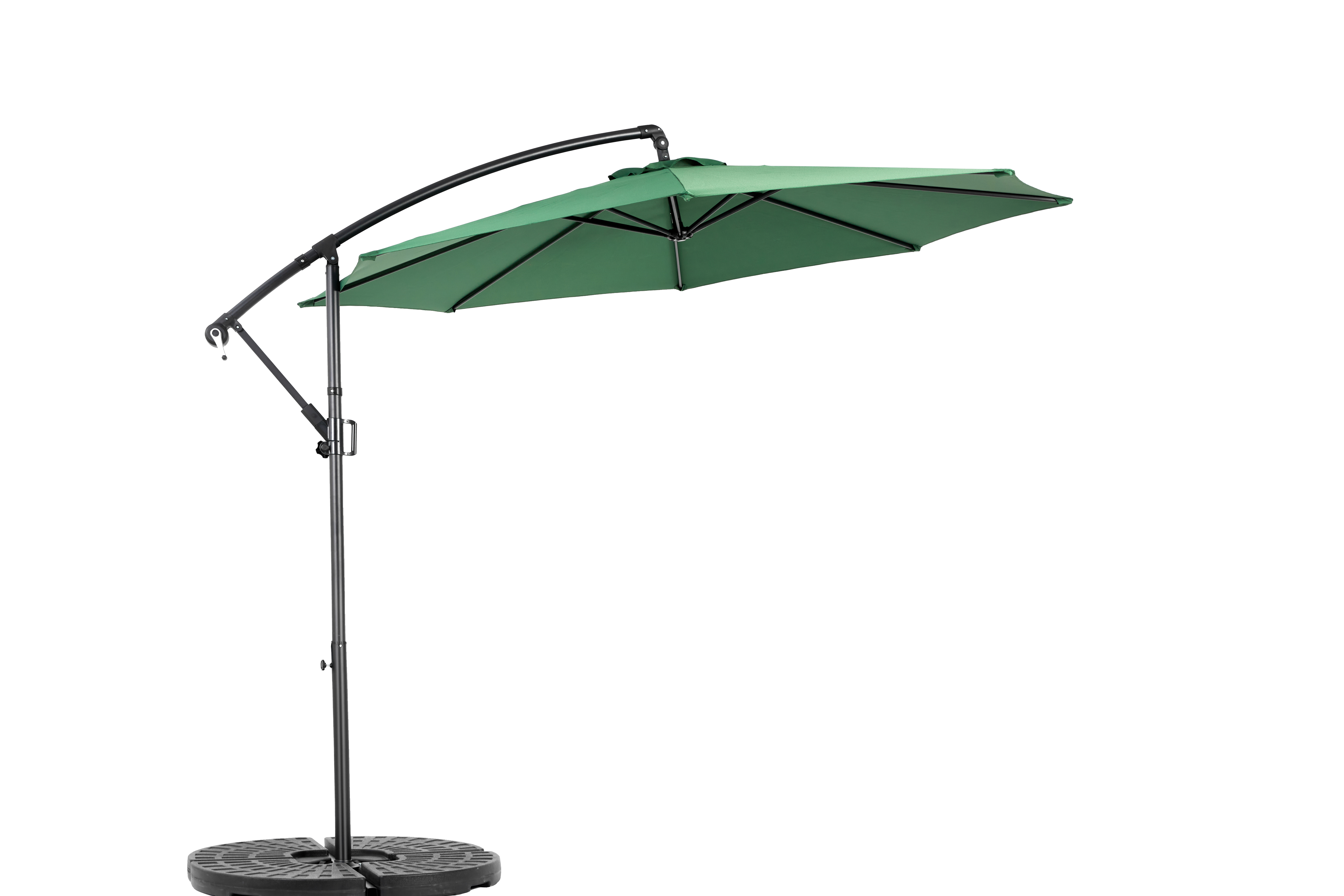 PANGIVO - Parasol extérieur rectangulaire double face, acier, vert foncé, 14.8 x 9.4 x 10.5 cm - PANGIVO - Image 8