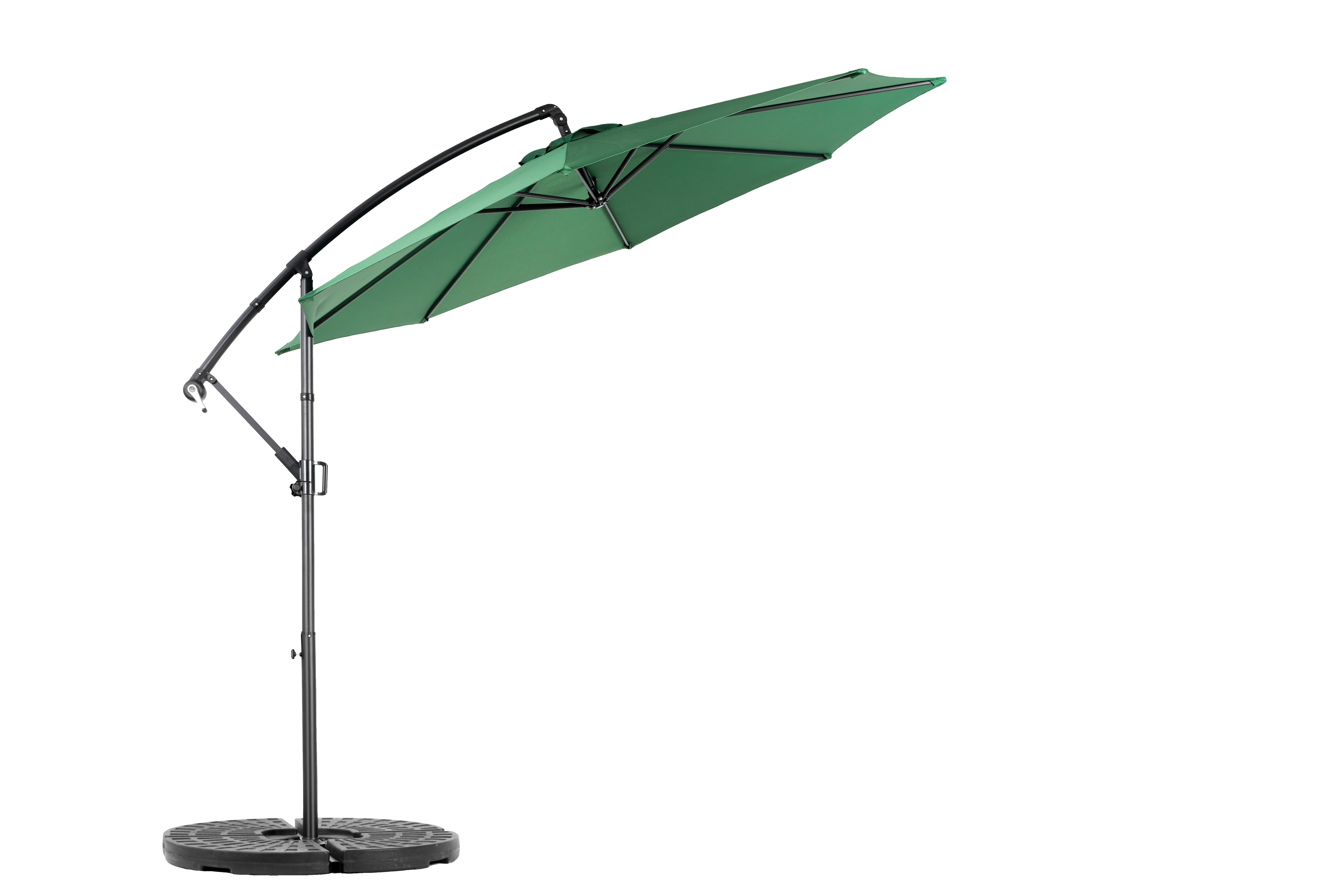 PANGIVO - Parasol extérieur rectangulaire double face, acier, vert foncé, 14.8 x 9.4 x 10.5 cm - PANGIVO - Image 4