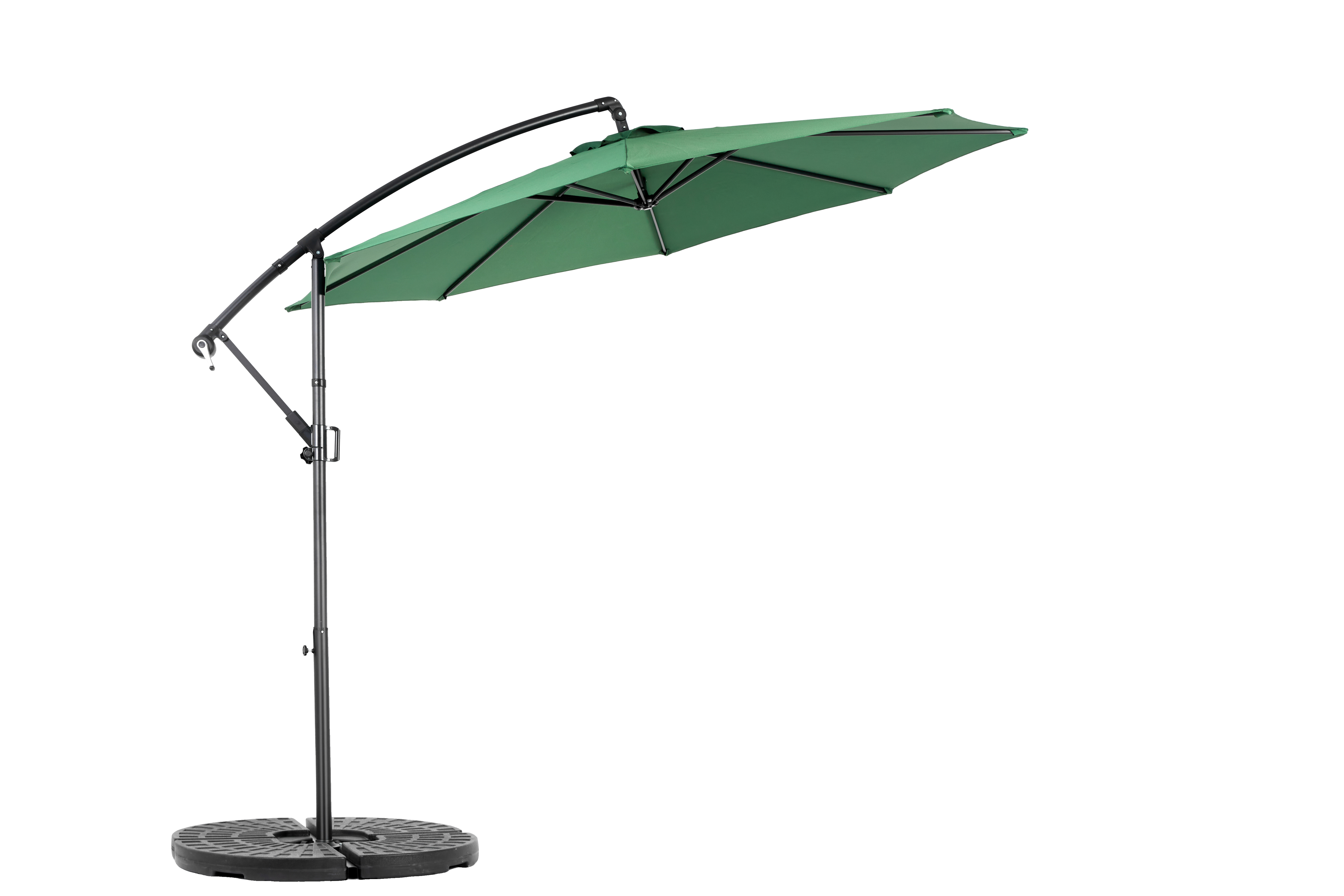 PANGIVO - Parasol extérieur rectangulaire double face, acier, vert foncé, 14.8 x 9.4 x 10.5 cm - PANGIVO - Image 3