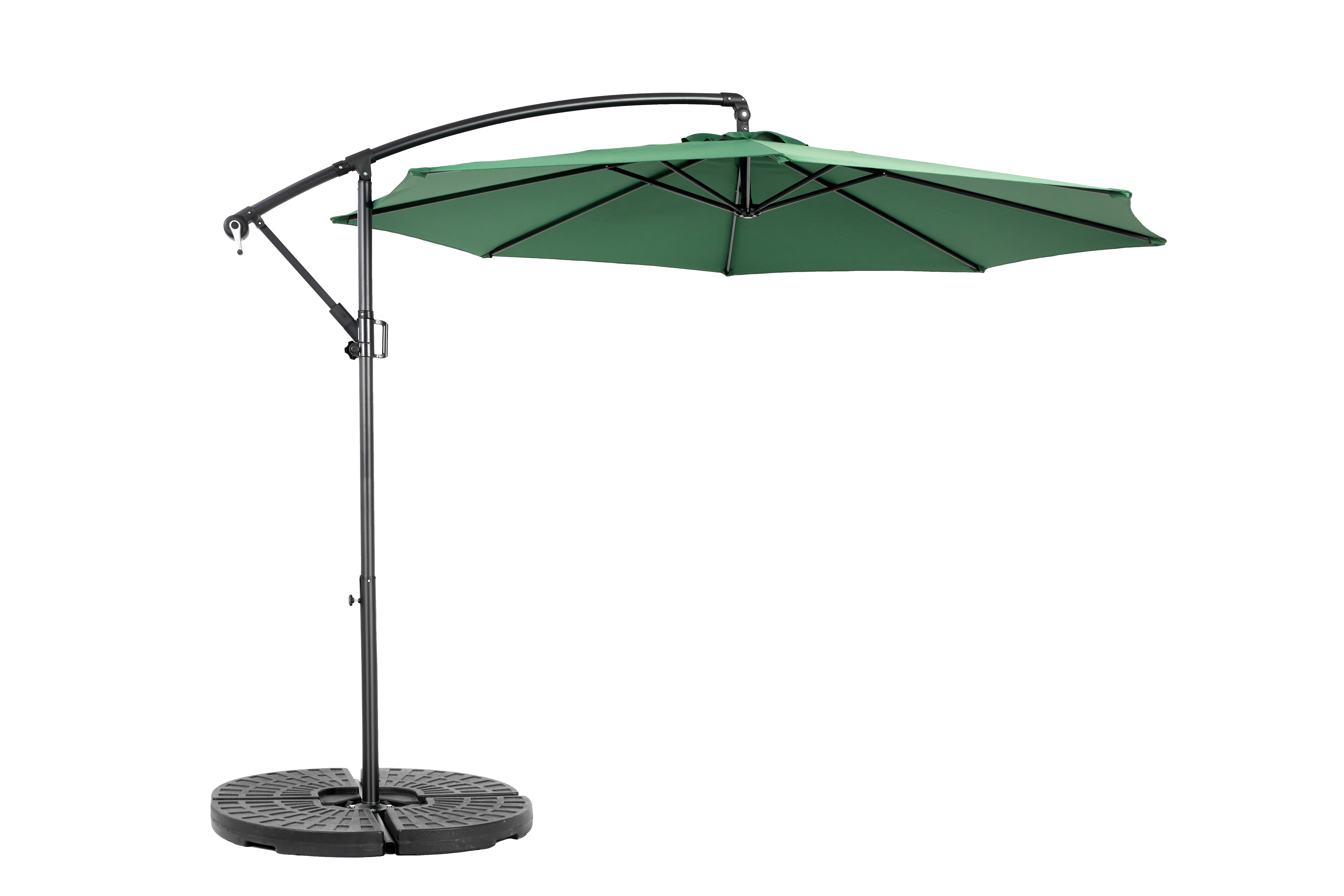 PANGIVO - Parasol extérieur rectangulaire double face, acier, vert foncé, 14.8 x 9.4 x 10.5 cm - PANGIVO - Image 7