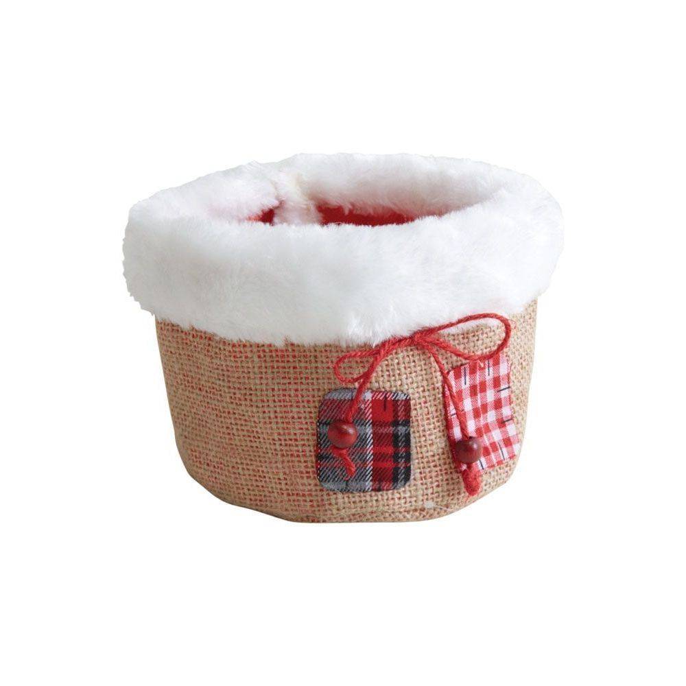 Aubry Gaspard - Corbeille de Noël ronde en jute (Lot de 3) - Imagen 2