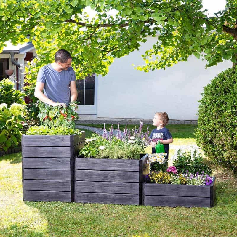 Carre potager en hauteur imitation bois 75 cm - Garantia - Graf - Image 2