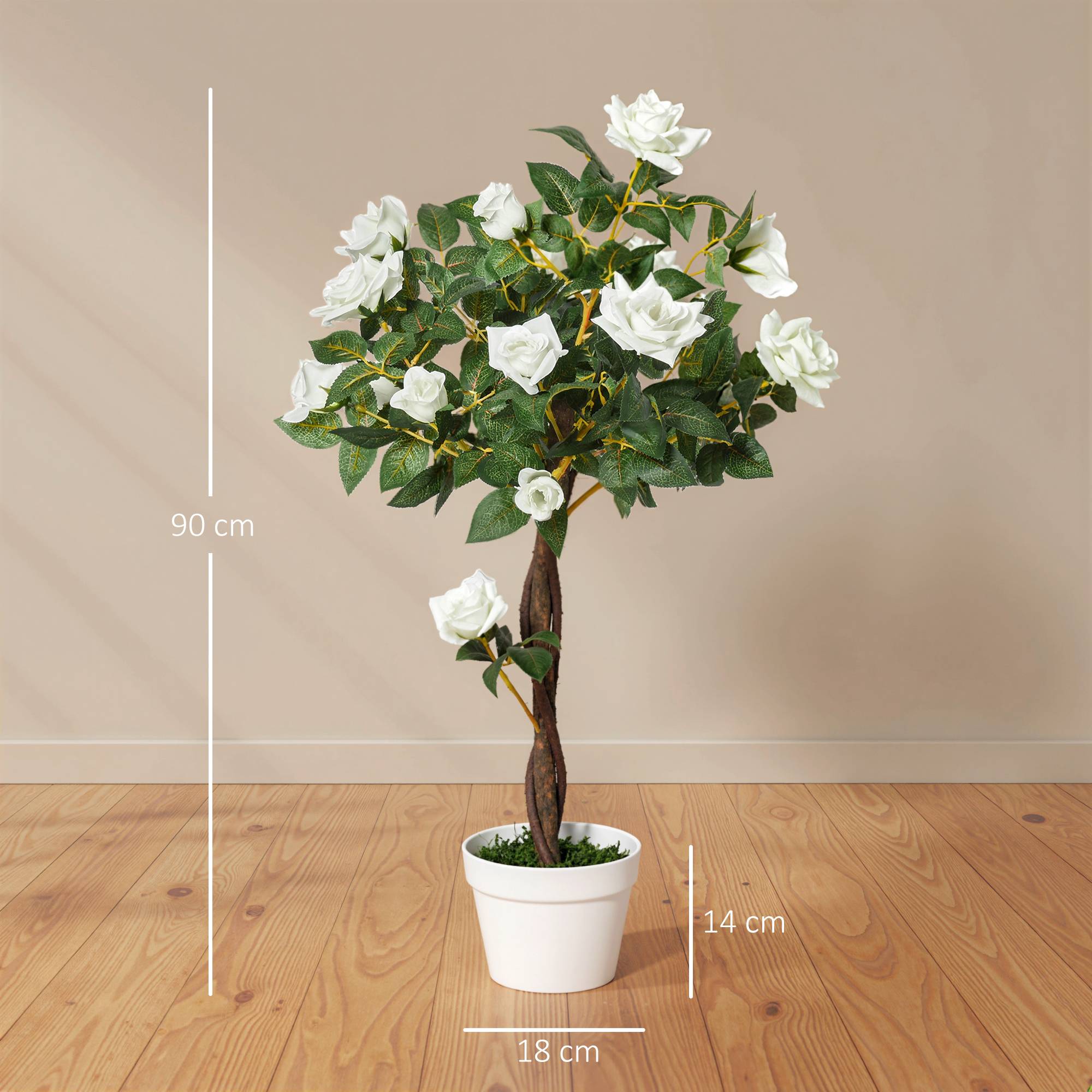 Arbre artificiel, plante artificielle en pot de ciment, déco - Image 5