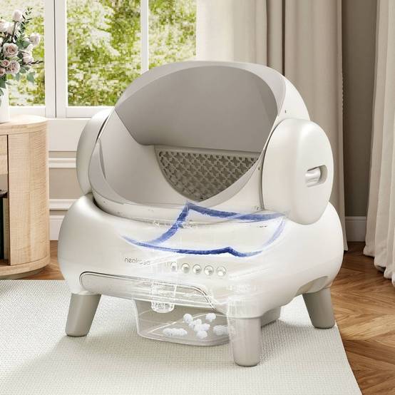 NEAKASA Litière automatique pour grands chats - Grande ouverture - Blanc NEAKASA - Image 3