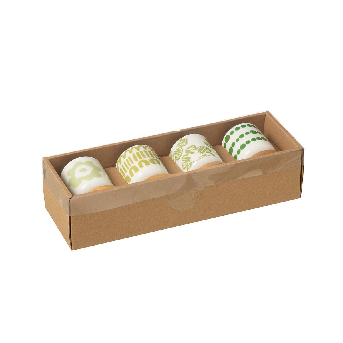 Lot de 4 Tasses à Café & Sous-Tasses "Fiesta Sud" 10cl Vert - Image 4