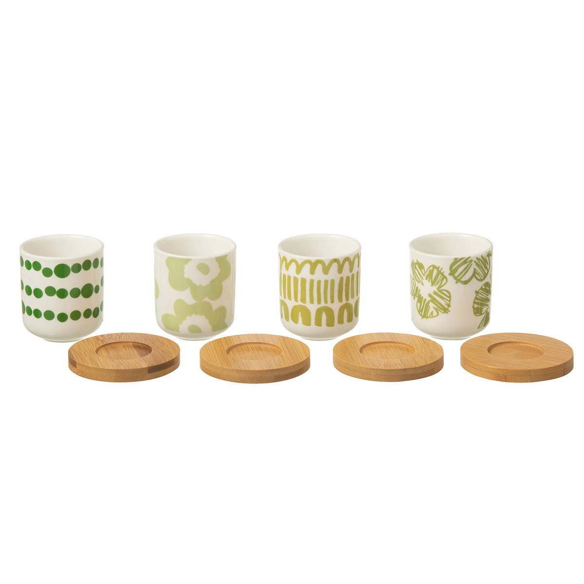 Lot de 4 Tasses à Café & Sous-Tasses "Fiesta Sud" 10cl Vert - Image 3