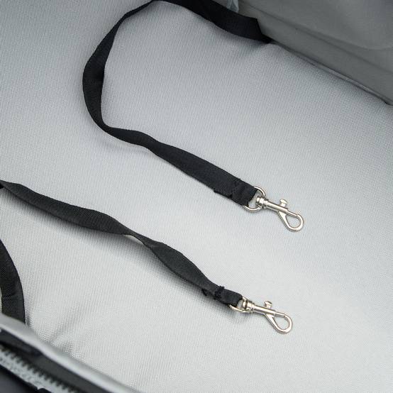 Poussette pour chien et chat pliable, 4 roues avec freins, tissu Oxford 300D imperméable, panier de rangement, gris - Image 10
