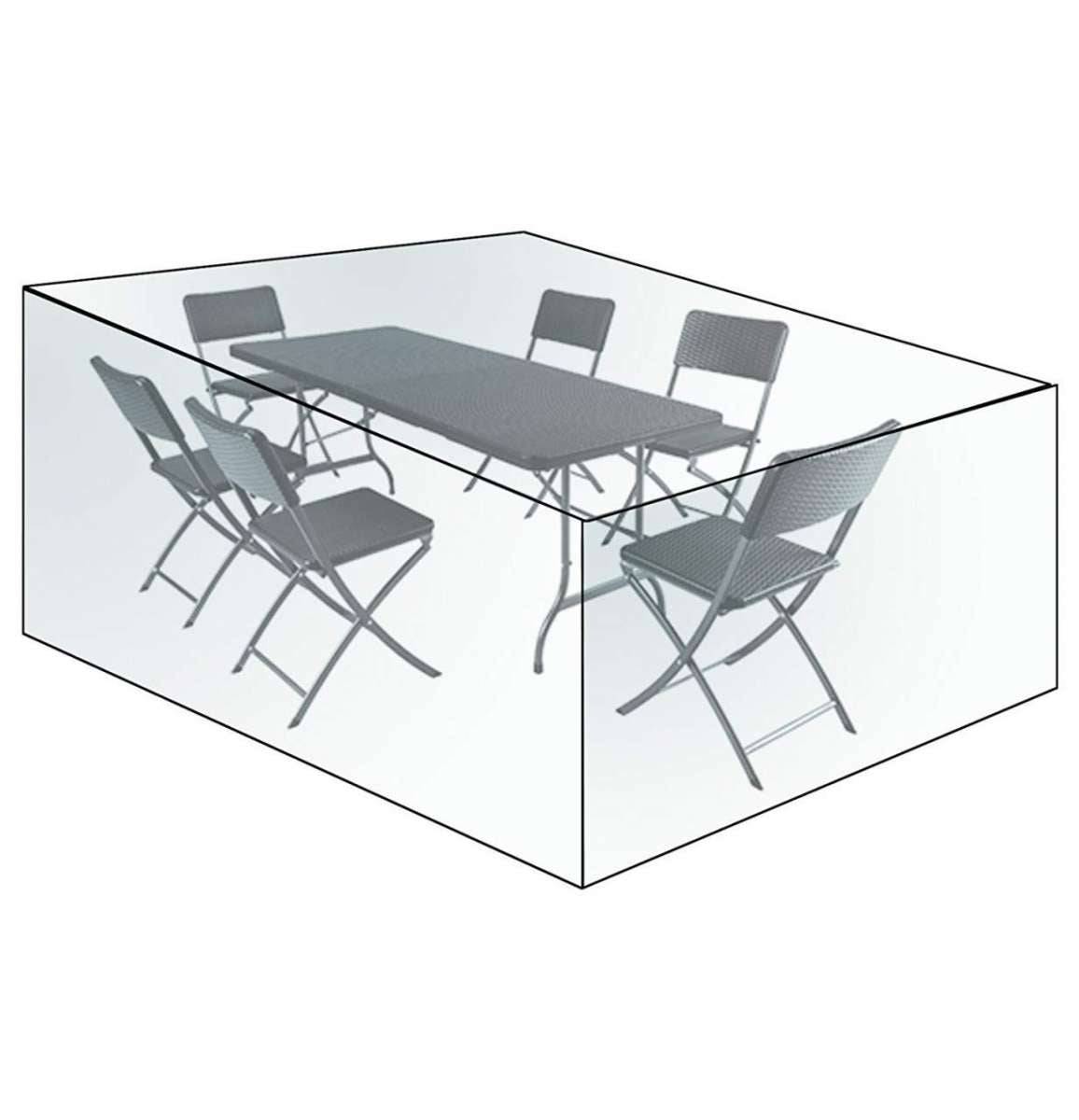 Helloshop26 - Housse de protection de meubles pour ensembles de meubles de jardin Bâche imperméable en PE, transparente - Imagen 6