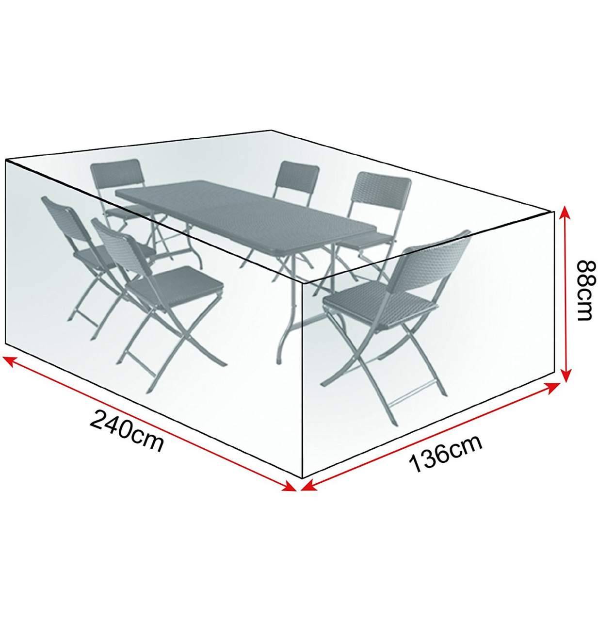 Helloshop26 - Housse de protection de meubles pour ensembles de meubles de jardin Bâche imperméable en PE, transparente - Imagen 2