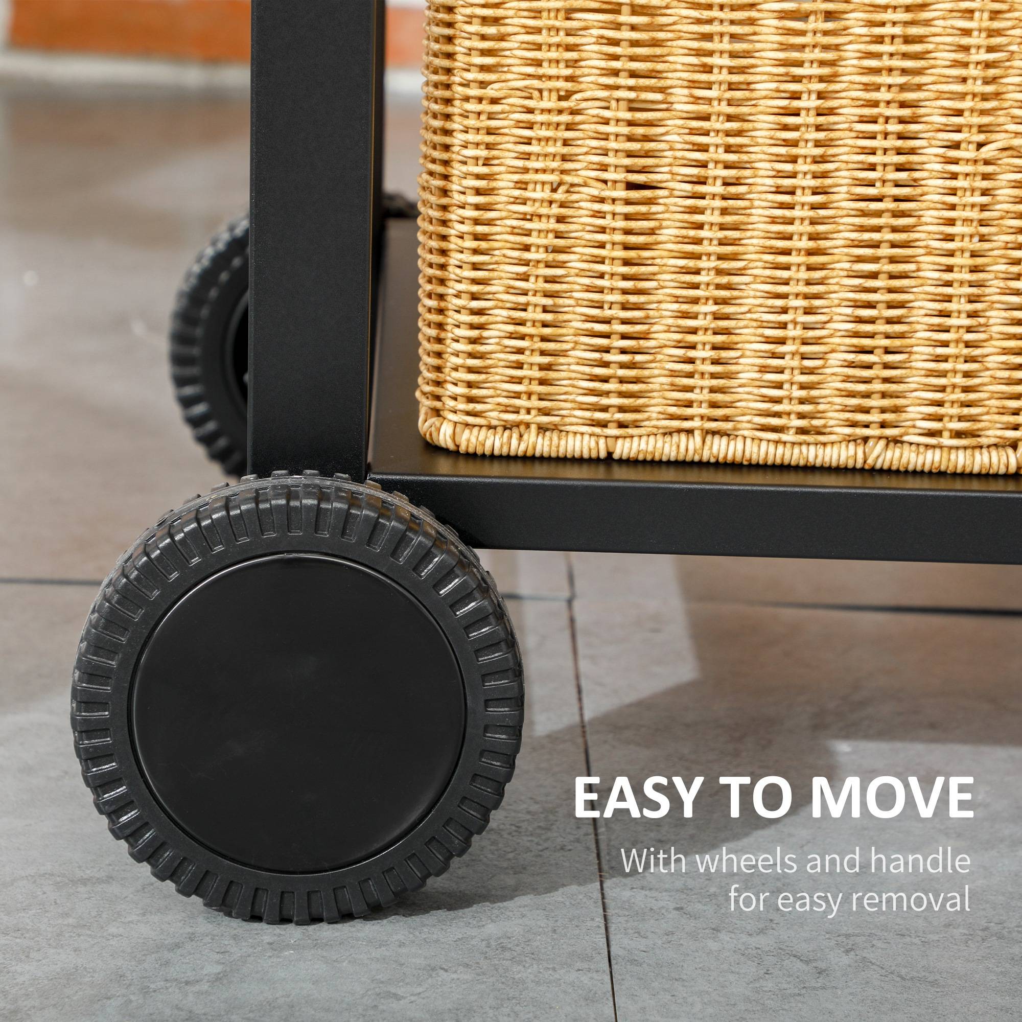 ComfortXL - Barbecue Charbon Acier Jardin Extérieur Hauteur Réglable 120x64x114cm Noir - ComfortXL Outdoor Living - Image 7
