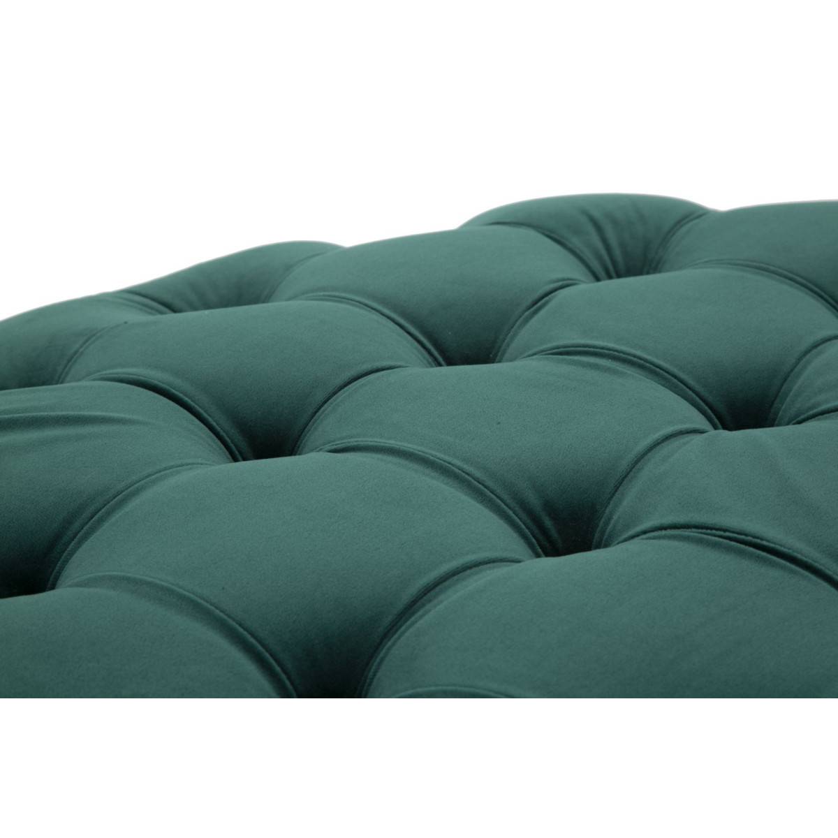 Pouf Capitonné en Velours "Puffy" 90cm Vert & Or - Image 4