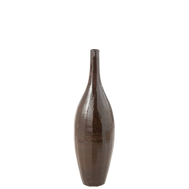 J-Line - Vase haut en céramique marron 26x26x93 cm - J-Line