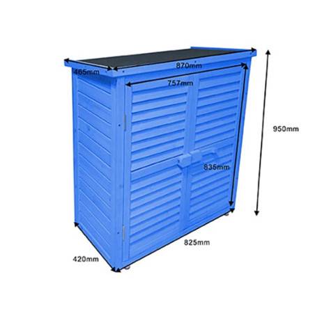 Armoire de rangement bleue - 0,25 m³ - Imagen 2