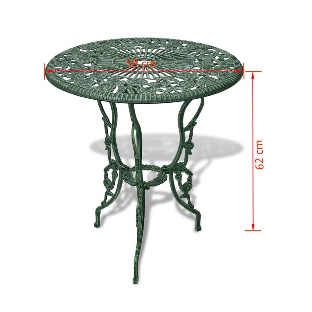 Vidaxl - Ensemble de bistro 3 pcs Aluminium coulé Vert vidaXL 42164 - Imagen 3