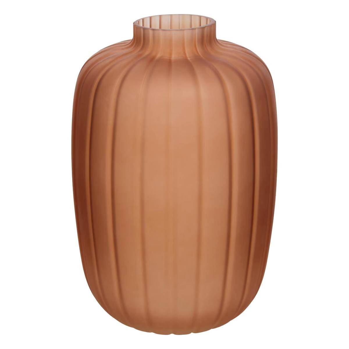Vase en Verre Fumé "Tigy" 30cm Ambre - Image 1