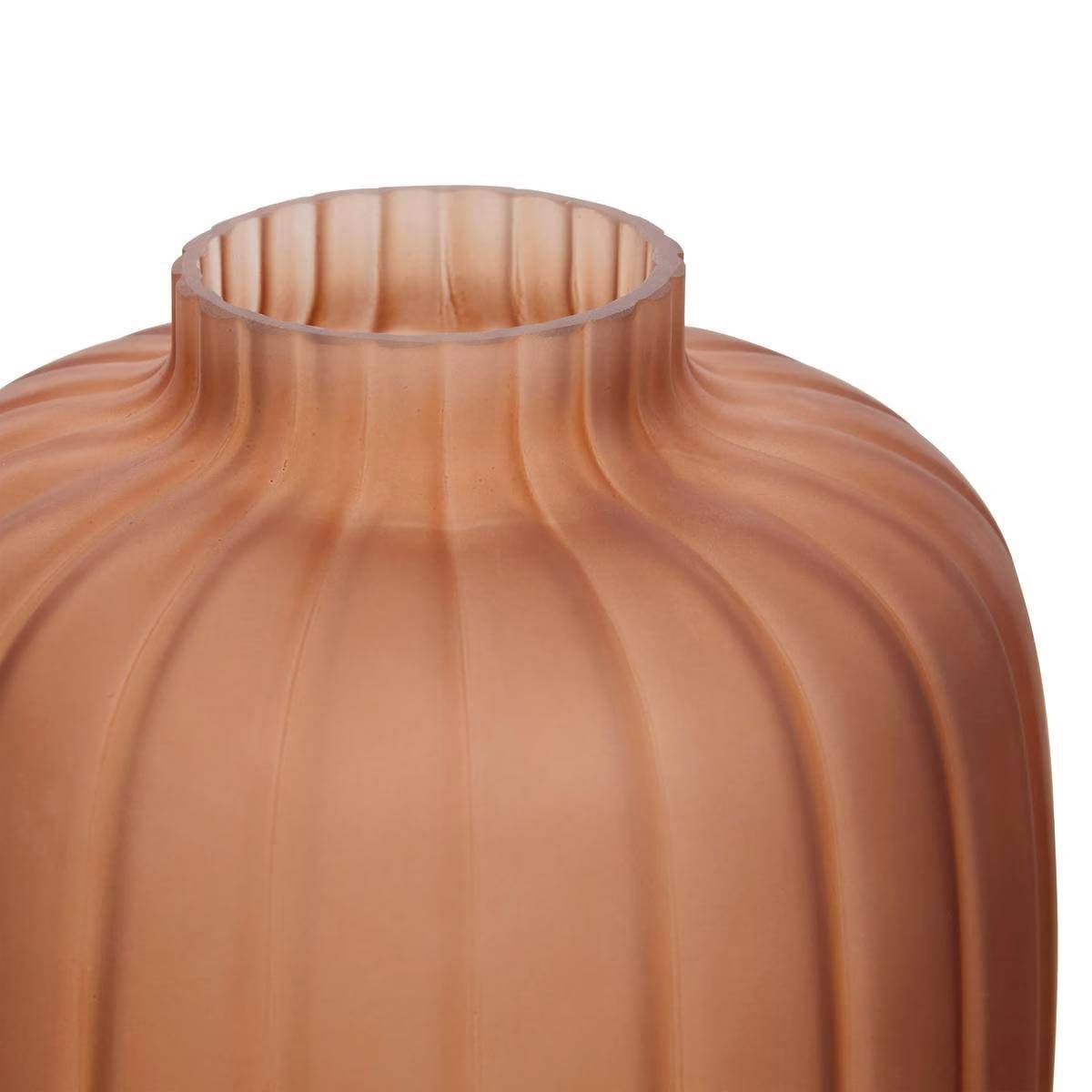 Vase en Verre Fumé "Tigy" 30cm Ambre - Image 2