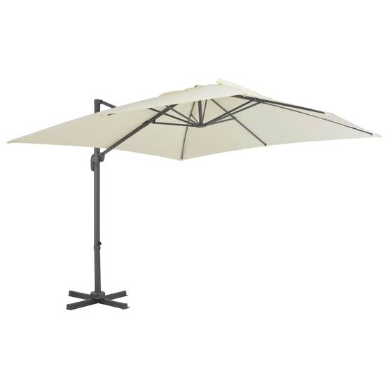 Parasol déporté aluminium sable 300 x 300 x 258 cm, Poids:20.04kg - PANGIVO - Image 1