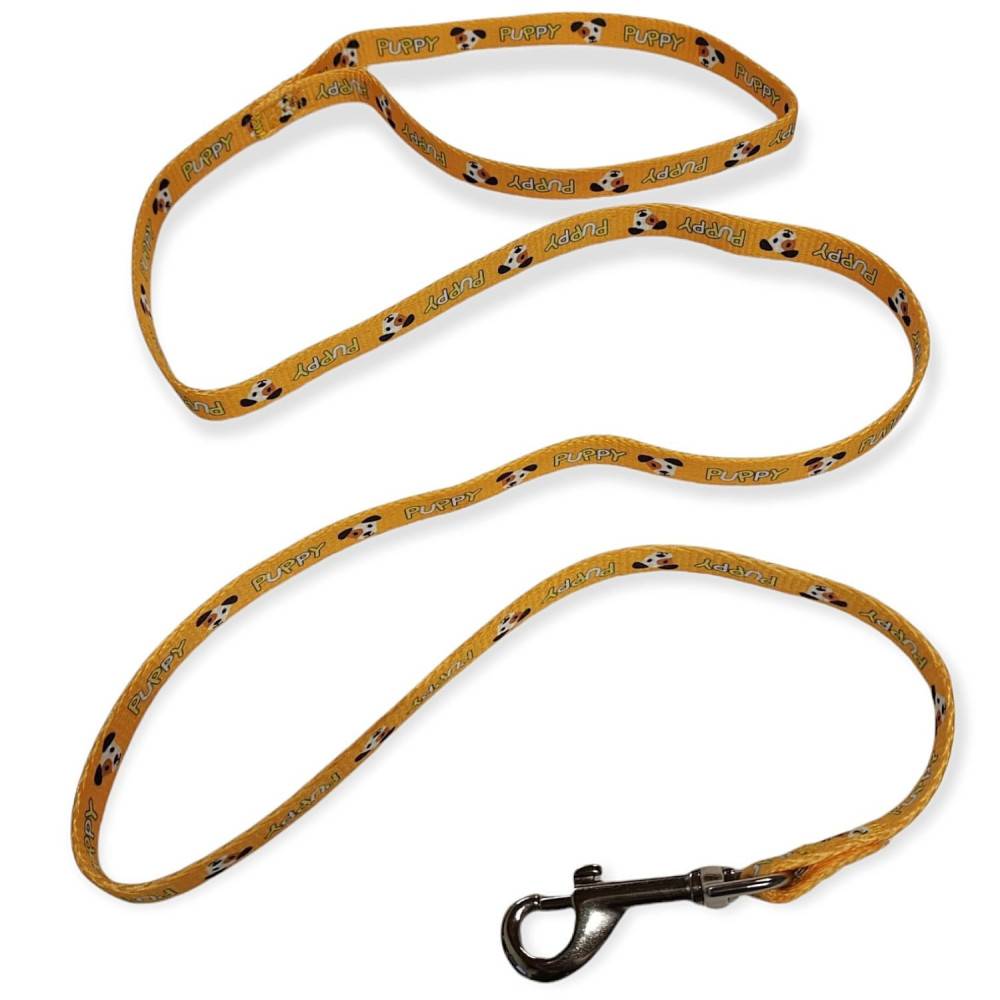 Laisse PUPPY MASCOTTE jaune, 13 mm x 1,20 m pour chiots - Imagen 1