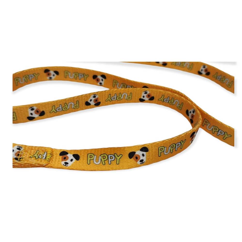 Laisse PUPPY MASCOTTE jaune, 13 mm x 1,20 m pour chiots - Imagen 4