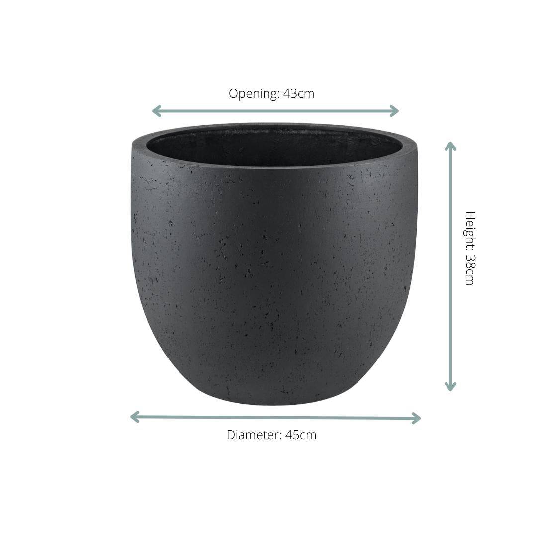 Pot Grigio New Egg Anthracite 45cm- La Green Touch - Image 2