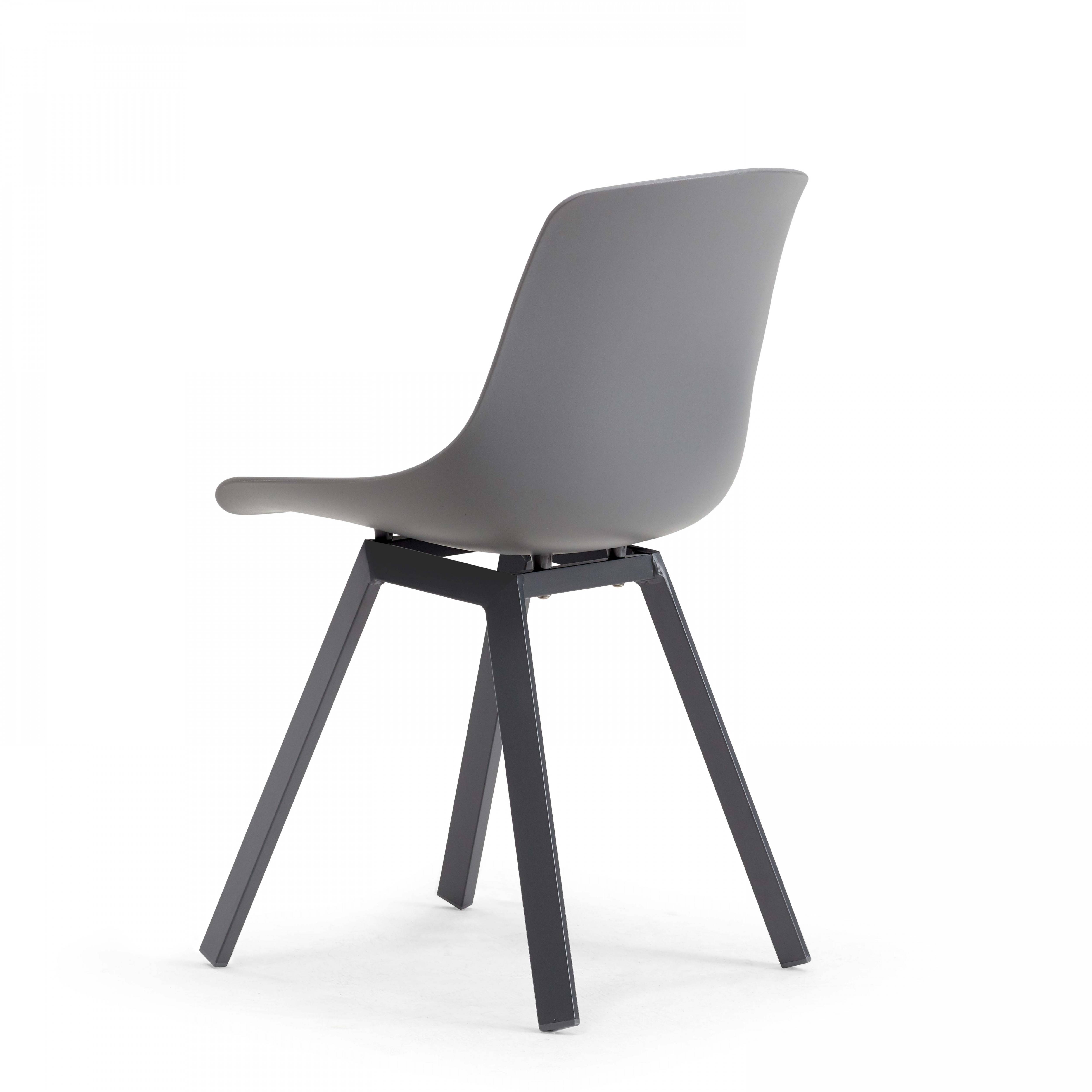 Oviala - Lot de 4 chaises d'extérieur grises Samoa - Oviala - Imagen 6